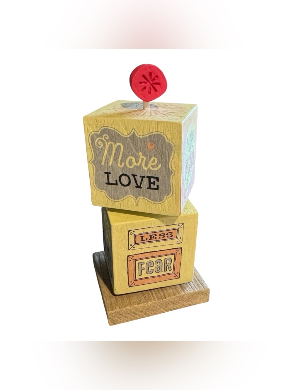 Hallmark Tabletop Decoration with Rotating Blocks & Inspirational Messages Used